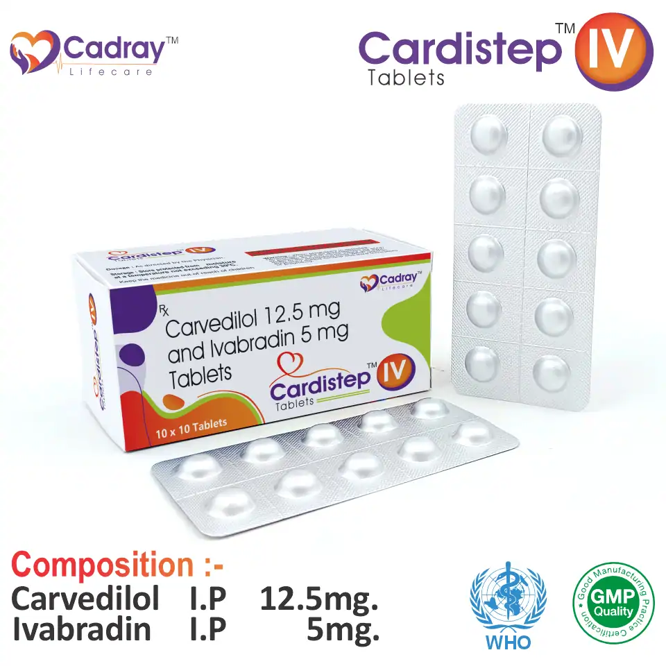 Carvedilol 12.5mg Ivabradine 5mg tablet packaging